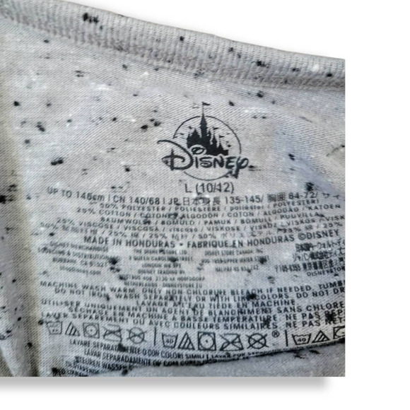 Disney Minnie Mouse Heathered Gray Short Sleeve T-shirt Little Girl Sz L (10/12) - Picture 4 of 5